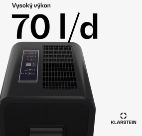 Klarstein DryFy Connect 70 odvlhčovač vzduchu, 70 l / deň, do 90 m², WiFi, ovládanie pomocou aplikácie, 8 L nádrž na vodu