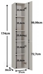 Koupelnová skříňka NEL II kašmír