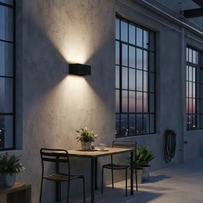 Ideal Lux - LED Vonkajšie nástenné svietidlo ATOM LED/25W/230V IP54 čierna