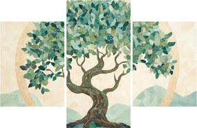 Obraz – Elegantná mozaika so stromom (90x60 cm)