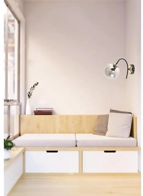 Čierne/sivé nástenné svietidlo ø 15 cm Yoyo – Squid Lighting