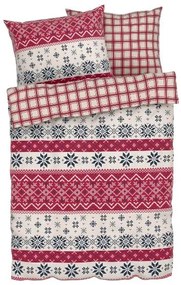 Livarno home Posteľná vianočná bielizeň z mikrovlákna, 200 x 220 cm (červená)  (100396369)