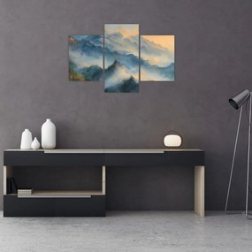 Obraz - Maľovaná horská krajina (90x60 cm)