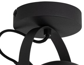 Priemyselné stropné svietidlo čierne so zlatom 15 cm nastaviteľné - Magnax