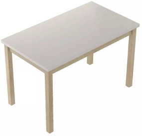 Jedálenský stôl Adam 120 x 68 cm, krémová / dub cremona