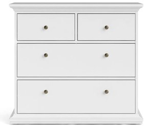 Biela nízka komoda 96x87 cm Paris – Tvilum