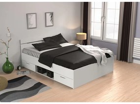 IDEA nábytok Multifunkčná posteľ 140x200 MICHIGAN perleťovo biela