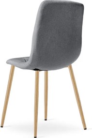 Set dvoch jedálenských stoličiek LIBRA tmavosivé / hnedé nohy (2 ks)