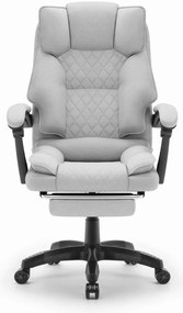 Ergonomická kancelárska stolička HC-1031 s podnožkou - sivá