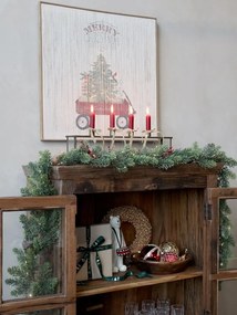 Vianočná dekorácia stojaci medveď s bubienkom Bear Drum - 12*12*25 cm