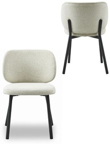 Jedálenská stolička Swan (47521000), krémová, boucle