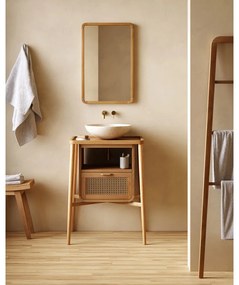 Nástenné zrkadlo s dreveným rámom 45x70 cm Shamel – Kave Home