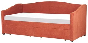 Jednolôžková posteľ 200 x 90 cm Vitto (červená) (s roštom a úložným priestorom). Vlastná spoľahlivá doprava až k Vám domov. 1076507