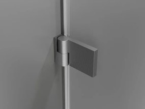 Mexen Lunar-B, sklápací sprchový kút ľavý 80 x 80 cm, 8mm číre sklo, profil grafit brúsený, 832-080-080-66-00-L