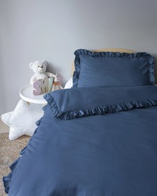 Detexpol Obliečky do postieľky 100x135 + 40x60 cm s volánikom - Mayamoo denim