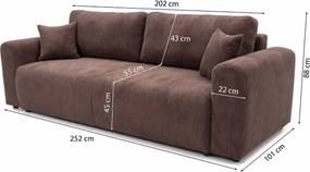ROZKLADACIA POHOVKA SOREN 252x101 cm POSO 06