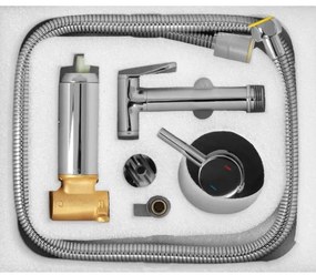 REA-B4106 - bidetová batéria so sprškou pre podomietkovú inštaláciu LUNGO, lesklý chróm