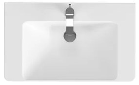 Cersanit S801-338-DSM - Závesná kúpeľňová skrinka s umývadlom LARA 80 cm biela