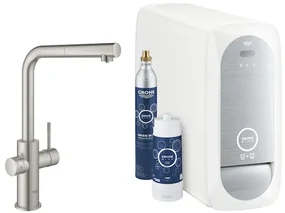 Drezová batéria GROHE Blue Home s vyťahovacou sprškou supersteel 31539DC0