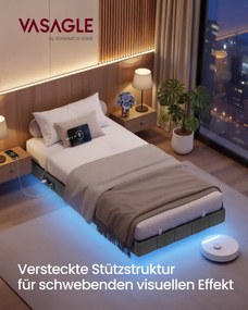 Čalúnená posteľ s LED podsvietením 90 cm RMB162G101