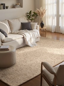 BT Carpet, Kusový koberec Wolly 102842, 140x200, béžová, obývacia izba