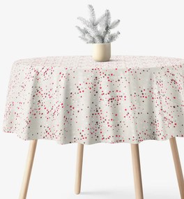 Goldea okrúhly obrus valencia - hviezdičky na režnej Ø 120 cm