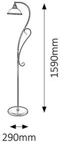 Rabalux ELISETT stojacie svietidlo max. 1x60W | E27 | IP20 - bronz