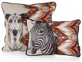 DEKORAČNÝ VANKÚŠ ZEBRA 45X30 VIACFAREBNÁ