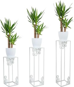 STOJAN NA KVETINÁČ FRAME 80X24X24 CM BIELA