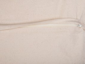Sada 2 bavlnených vankúšov s geometrickým vzorom a strapcami 45 x 45 cm béžová / čierna SAMBUCUS Beliani
