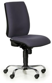 Antares Pojazdná pracovná antistatická stolička ESD bez podpierok rúk, oceľový kríž, tmavo sivá