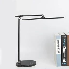 Stolná LED lampa VOLTIA s bezdrôtovou nabíjačkou a USB