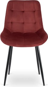Zamatová stolička CHRIS Burgundy