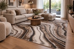Koberec Bonanza 9106B GREY/BROWN (Dara) rozmery koberec: 120x170 cm