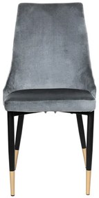 Jedálenská stolička VERMONT zamatová, grafitová