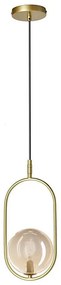 Candellux Luster na lanku CORDEL 1xG9/28W/230V mosadz/dymová béžová CA1024