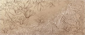 Obraz - Kreslené kvety (120x50 cm)