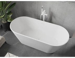 Mexen Flavia, voľne stojaca vaňa 150 x 75 cm, biela, biely prepad, 54031507500-20