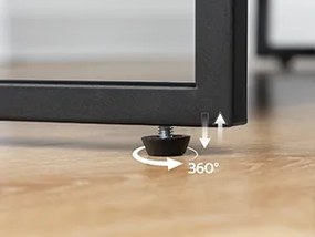 Botník s látkovými policemi Vasagle Elviro 75 cm černý/hnědý