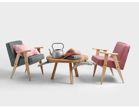 Hnedý Konferenční stolík Treben 40 cm 40 × 40 × 10 cm CUSTOMFORM