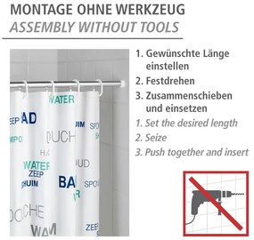 Tyč na sprchový záves v striebornej farbe 110 - 185 cm – Wenko