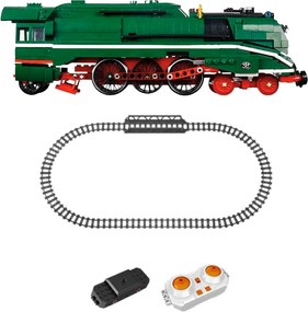 LEAN Toys Stavebnicové kocky – parná lokomotíva s diaľkovým ovládaním RC, 2348 dielov