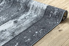 Protišmykový metrážny koberec WOOD drevo, dosky - sivý