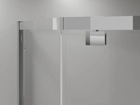 Mexen Exo, päťuholníkový sprchový kút s výklopnými dverami 100 x 100 cm, 6mm číre sklo, chrómový profil, 812-100-100-01-00