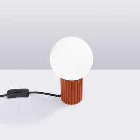 Sollux SL.1731 - Stolná lampa HALO 1xG9/8W/230V pr. 12 cm oranžová