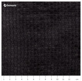 Čierna čalúnená dvojlôžková posteľ s úložným priestorom s roštom 180x200 cm Bellis – Micadoni Home
