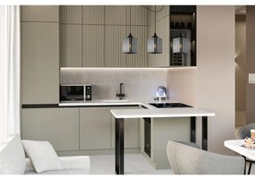 Závesné svietidlo Riffle Square Spider, 3x grafitové sklenené tienidlo, b