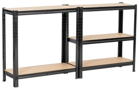 Kovový regál 70x30x154 cm čierny
