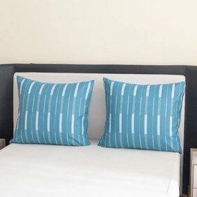 Mikroflanelová obliečka na vankúš STRIPELLE 40x50 cm, modrá