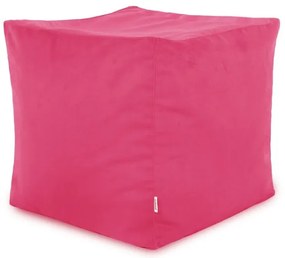 Taburetka Cubo ružová plyš